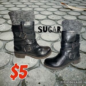 $5 ADD ON ITEM/Sugar Intzy Women Round Toe Synthetic Mi…